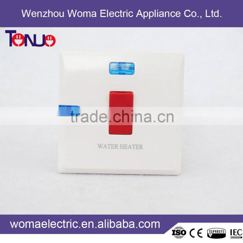 British style 1 gang 20A water heater