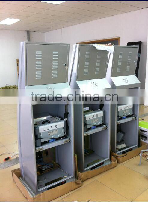 Metal Keyboard Touchscreen Kiosk With A4 Printer