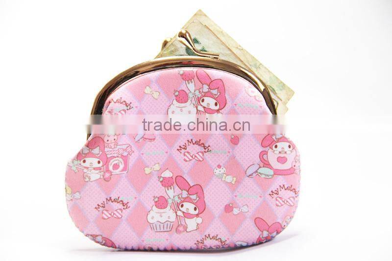 Neoprene fashion design SBR neoprene coin bag wallet case
