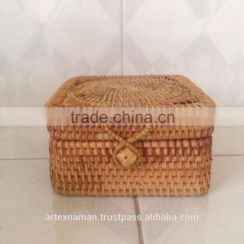 Wholesale Natural hand woven rattan storage box in Vietnam