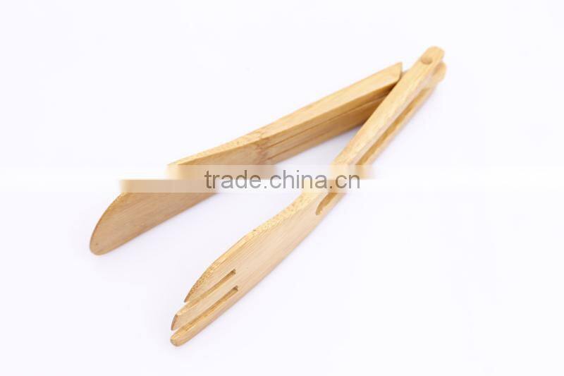 anti heating & bacteria- resistant bamboo foldable pasta bread tong