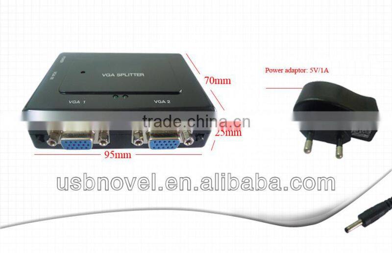 VGA 2 port Splitter,vga splitter,2 ports vga adapter in hight quality