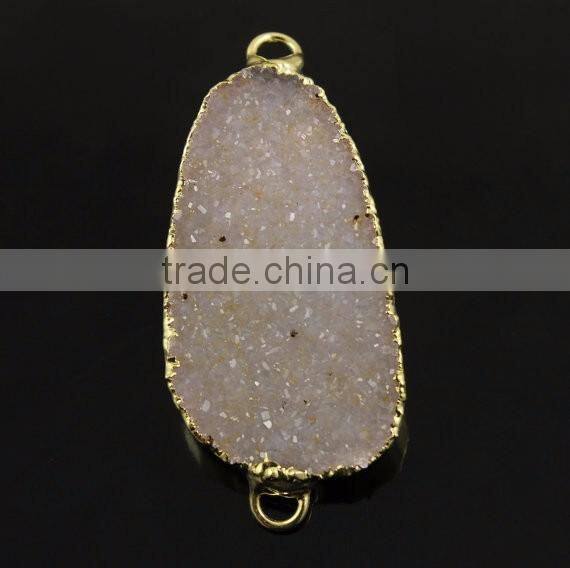 Silver Druzy Gemstone Connector