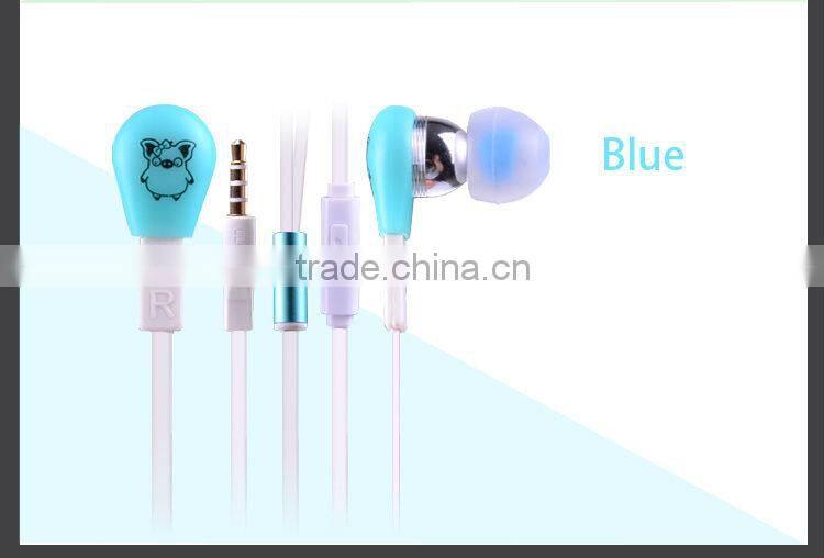ULDUM fluorescent music earphone with mic made in China