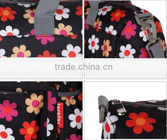 2016 hot Sale Fashion Mummy Changing Pad Canvas bags Canvas Lining Baby Bag Wholsale