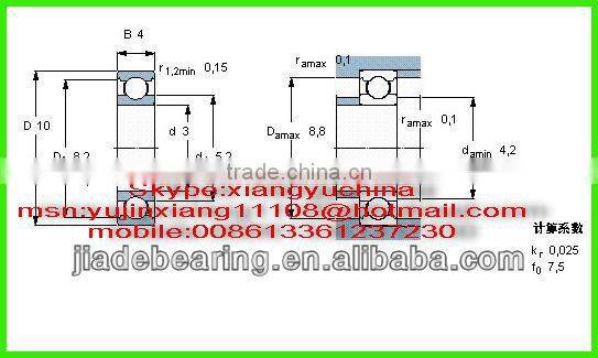 miniature ball bearing 626 /ball bearing /626z/626zz