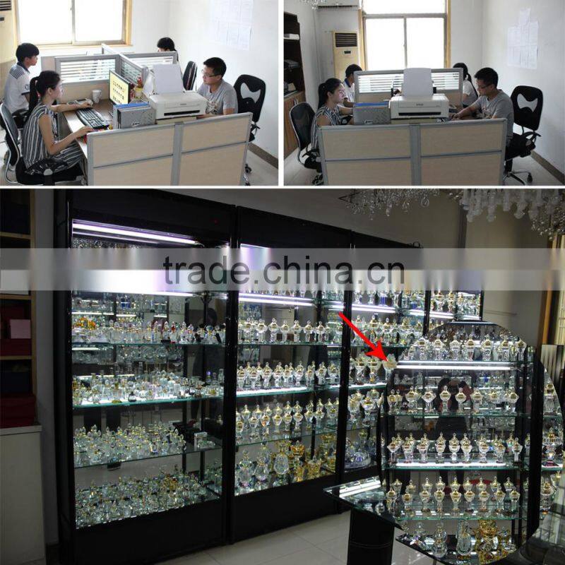 yellow crystal glass name card holder