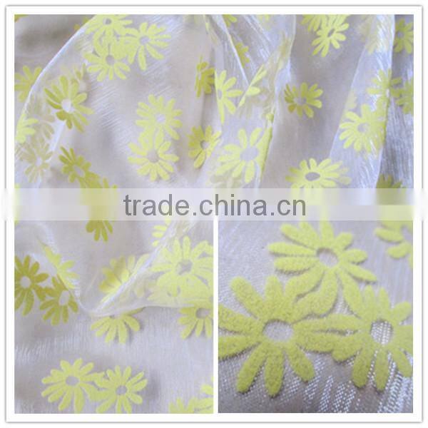 Flocking Organza Fabric for Dress