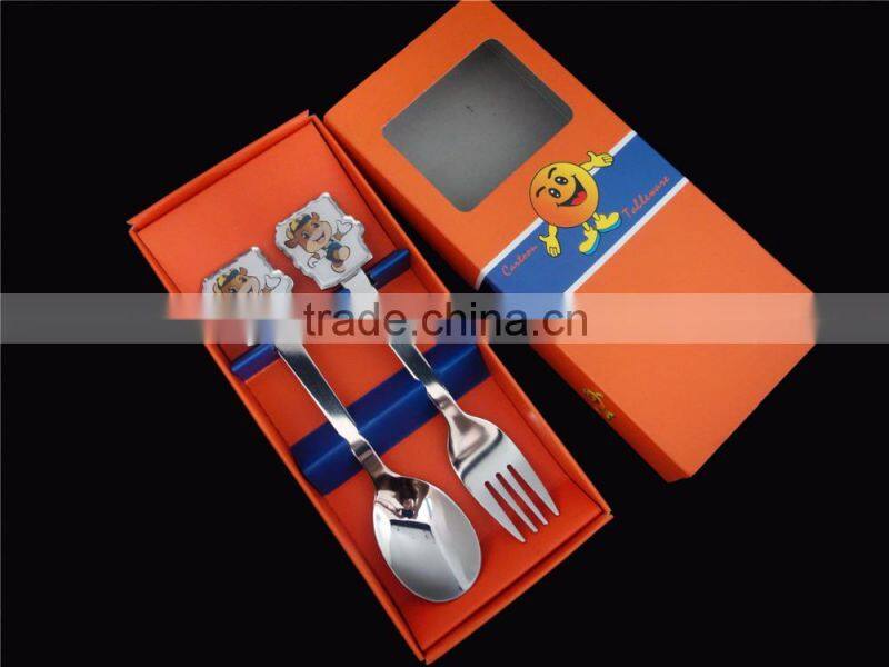 Newly design with miror polish cartoon cutlery set
