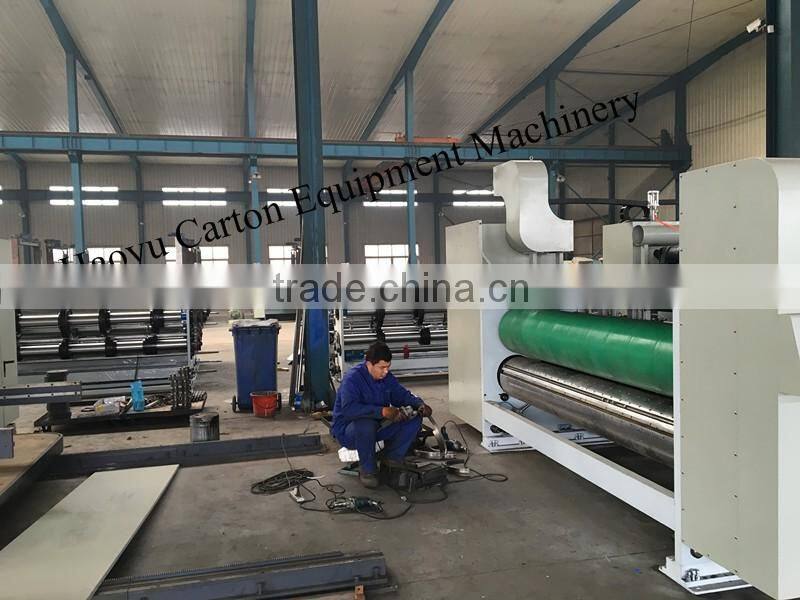 High speed automatic carton box flexo printer slotter die cutter machine