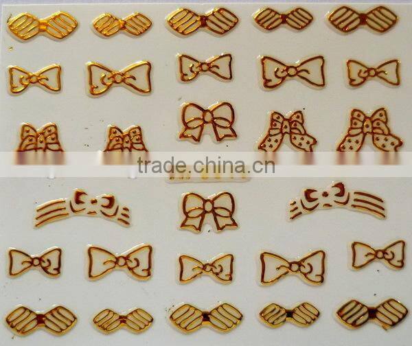 20 Designs Golden Nail Art Water Decal Sticker Transfer Stickers (XF6001-6020)HN1807