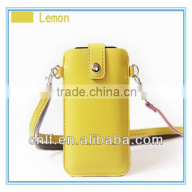 PU Cell Phone, Mobile Phone Neck Hanging Bag