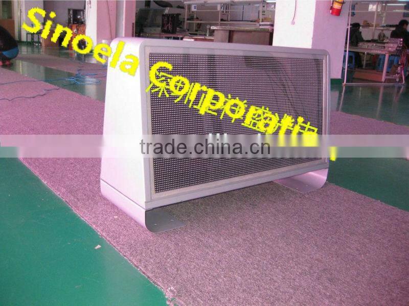 P6 outdoor full color double sided led taxi top advertising/taxi roof top advertising signs