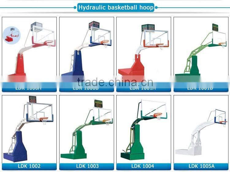 Sports facilities electric hydraulic basketball stand for competition