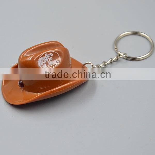 Promotional Gifts 3D Cowboy Hat LED Key Ring