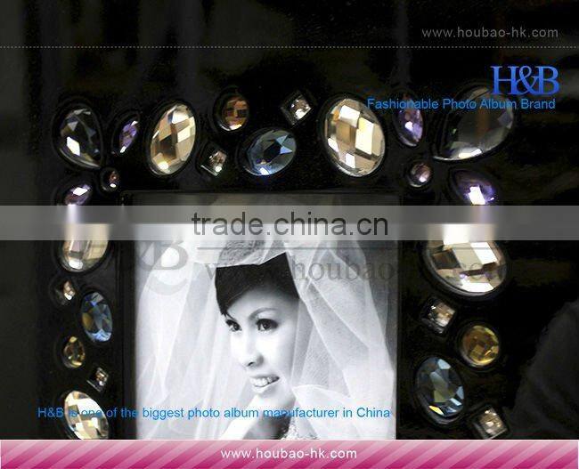 12*12'' White Painting Wedding Album Box With Coloring Crystal