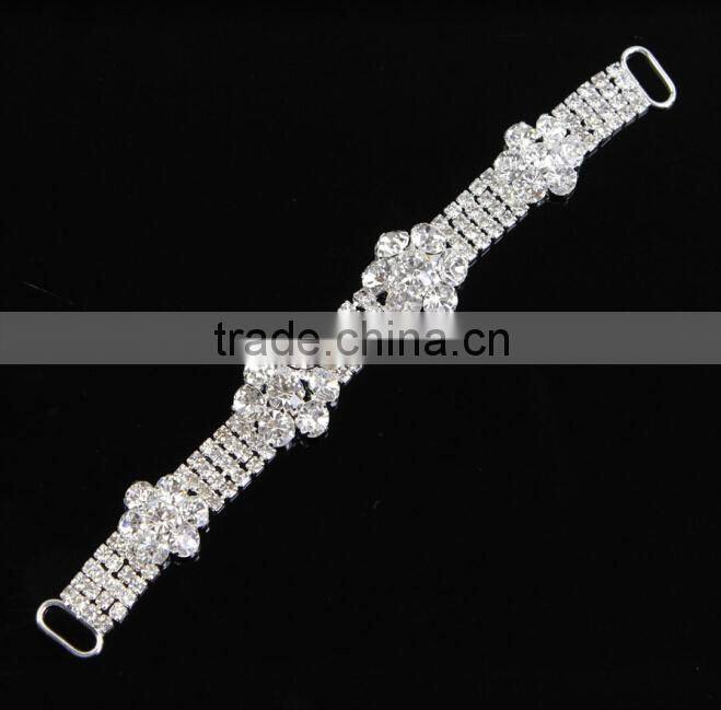 Fashion Women Bikini Connector Crystal Rhinestone Sliver Tone Belt Buckle Sewing Craft DIY