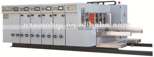 Automatic corrugated cardboard carton box packing printing making machine