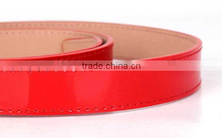 Womens Flower Alloy Buckle Leather Waist Belt