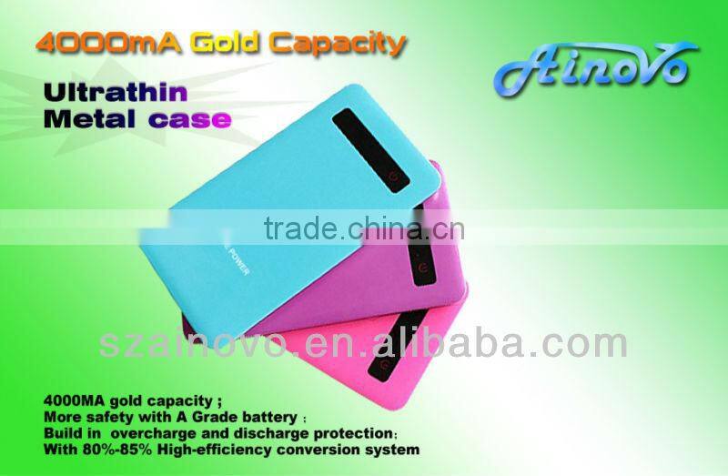 2016 Multi function best price Ultrathin slim , power bank 4000mah