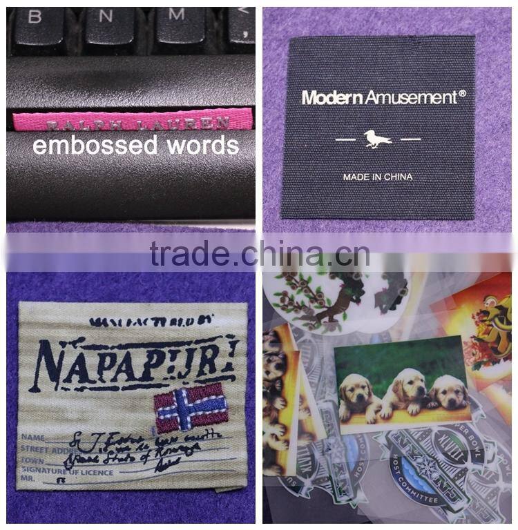 Large Export High Quality Well Made Custom Printed Label for Clothing