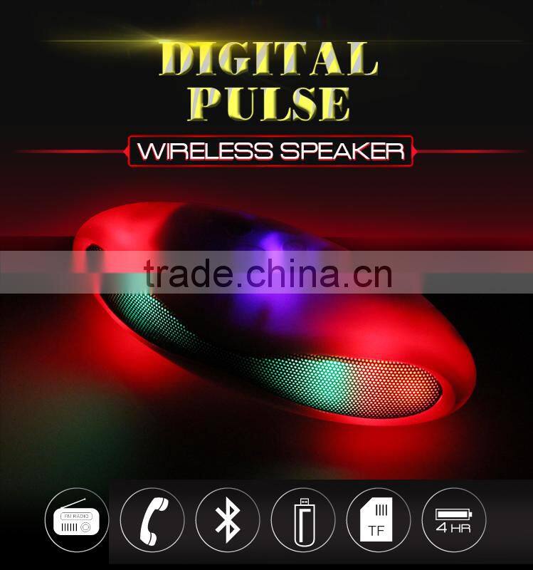 2016 Cheap portable wireless bluetooth speaker, good sound speaker with LED