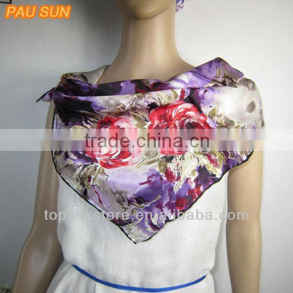Jet Printed Silk Scarf For Women