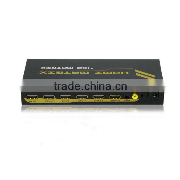 matrix shampoo 4X2 hdmi Matrix with audio CH 1.2/CH 5.1support 4K (340MHz)