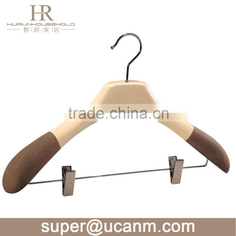 HRW-86RGW anti-slip coat dress wooden hangers for clothes