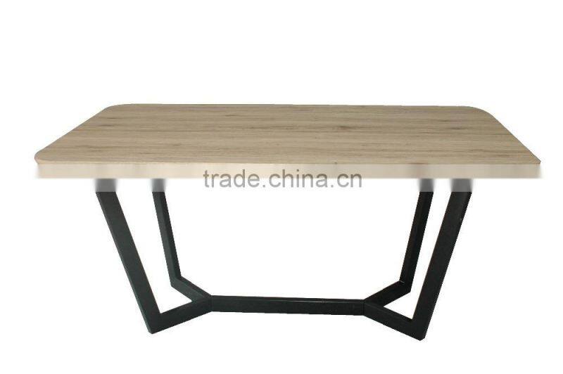 DT-3019 MDF Top Dining Table Base with metal leg