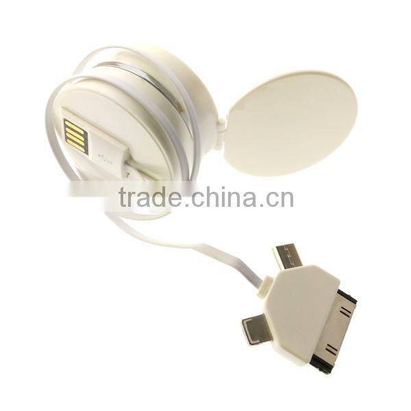 High quality high speed 2in1 usb cable for iphone and Android cell phone date sync charger cable