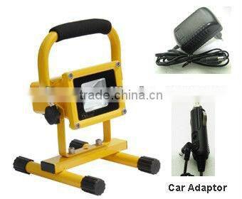 10W Chargeable LED FLood Light;with AC adaptor and car adaptor