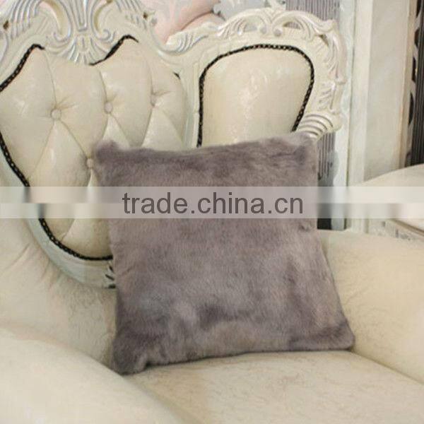 Hot Sale 30cm*30cm Rabbit Fur Pillow Fur Cover