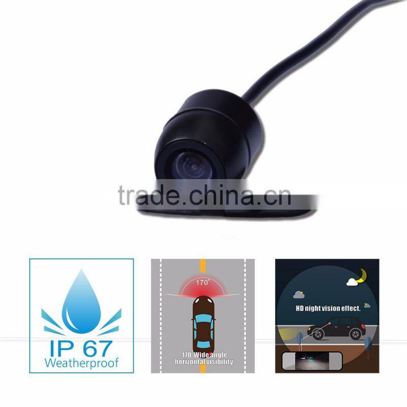 CCD butterfly rearview cameras for universal car with 170 degree angle