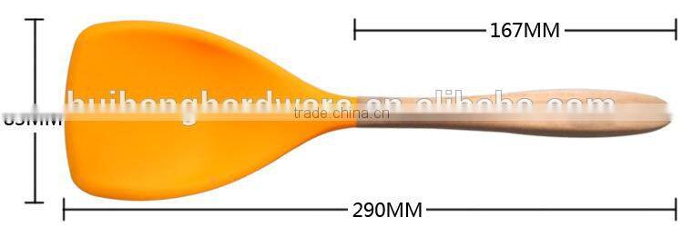 F01S 8pcs Silicone Utensils/ Kitchen Utensil Set /Slicone Cooking Utensils Sets with Wooden handle