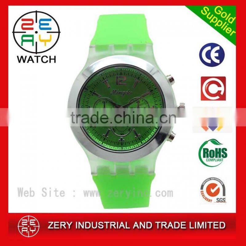 custom logo printed retro watch, silicone strap retro watch R0663