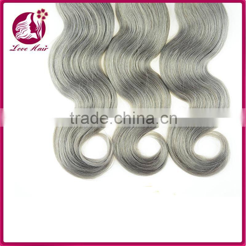 Unprocessed 7a chinese gold vender straight 1b grey ombre 100 human hair for sale