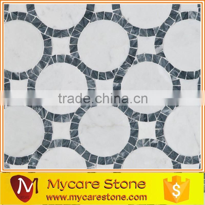 Popular design factory supply white marble flooring
