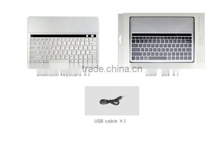 Aluminium Wireless Universal Bluetooth Keyboard with Holder,Tablet Wireless bluetooth Keyboard,Multi-system Bluetooth Keyboard