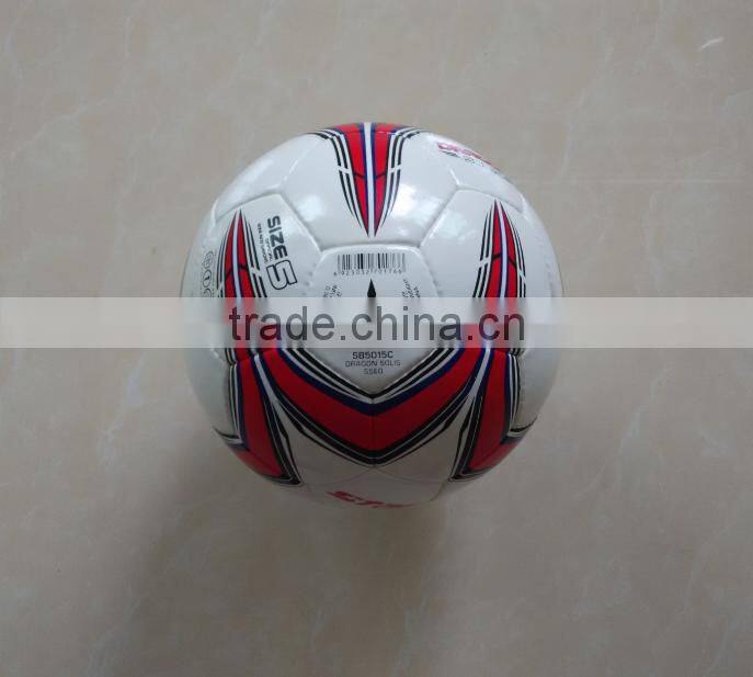 hand stitched size 5 soccer ball in PU material