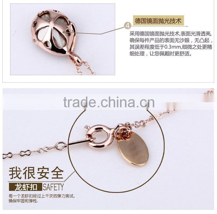 OUXI 2015 Hot sale drop shape jewelry necklaces OUXI 10277