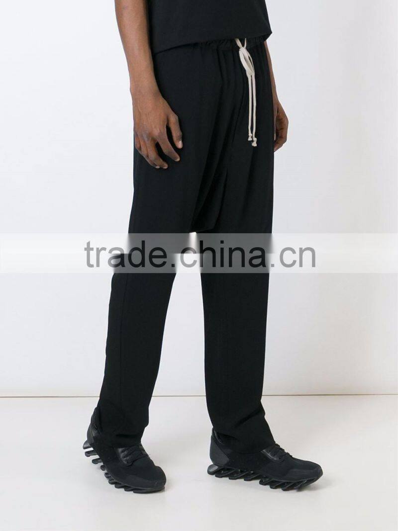 Daijun oem mens trouser fabrics pictures of trousers for men drop crotch pants