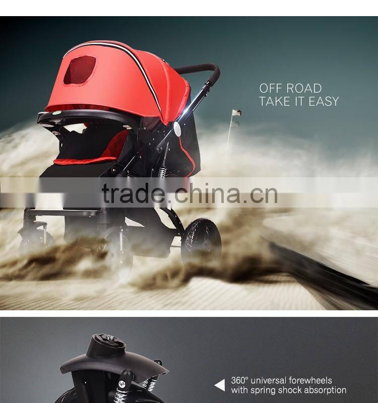 High Landscape Stroller| Baby Trolley | Pram | Carriage | Pushchair With Seat Cushion