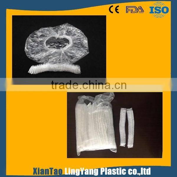 Disposable hotel use plastic shower cap,bath room shower cap
