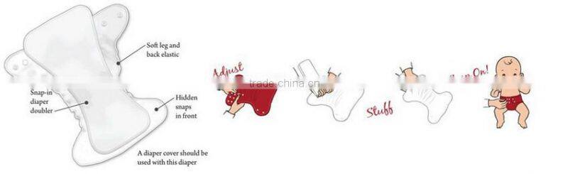Reusable and Washable Eco-friendly Baby Cloth Diapers