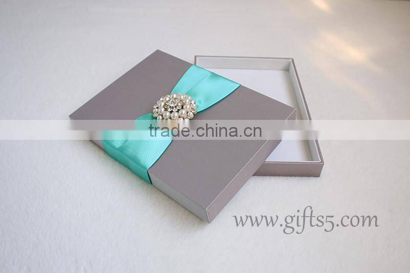 Elegant silk boxes for invitations wholesale