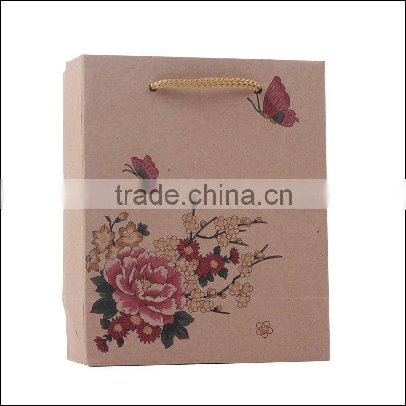 2015 The Newest Rose Designer Cheap Paper Shopping Bags Gifts Bags