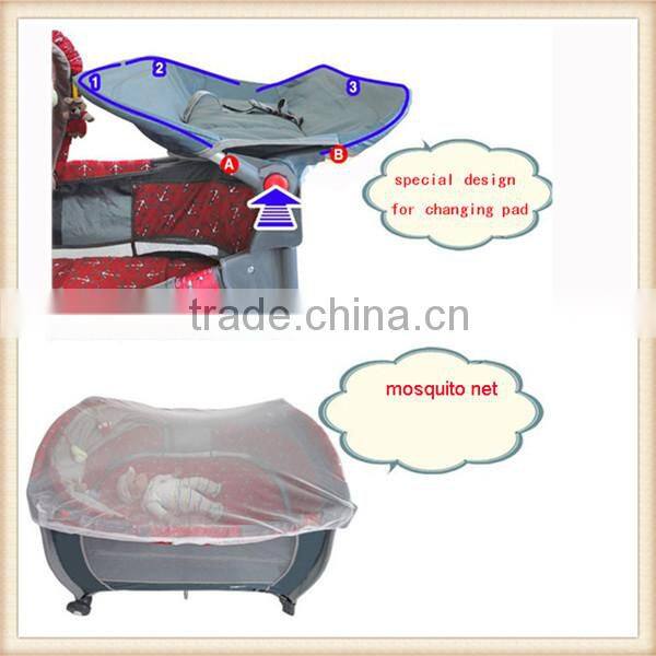 EN71 high quality folding baby travel crib multi-functional baby crib