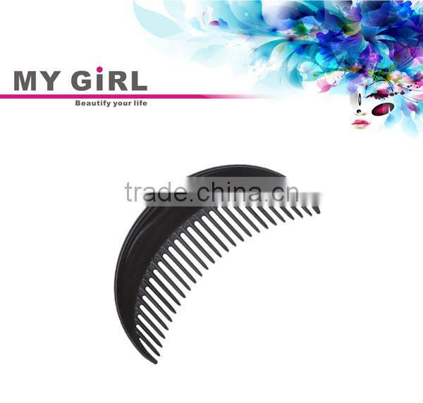 MY GIRL 2016 wholesale Morden Moon Design fluff comb black mens plastic magic laser hair comb