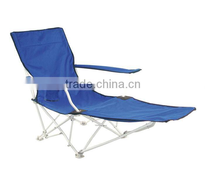 Blue folding recliner chair
